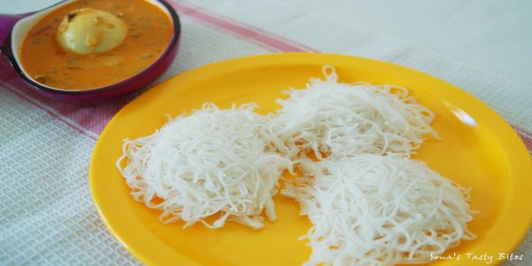 Idiyappam and Egg Curry